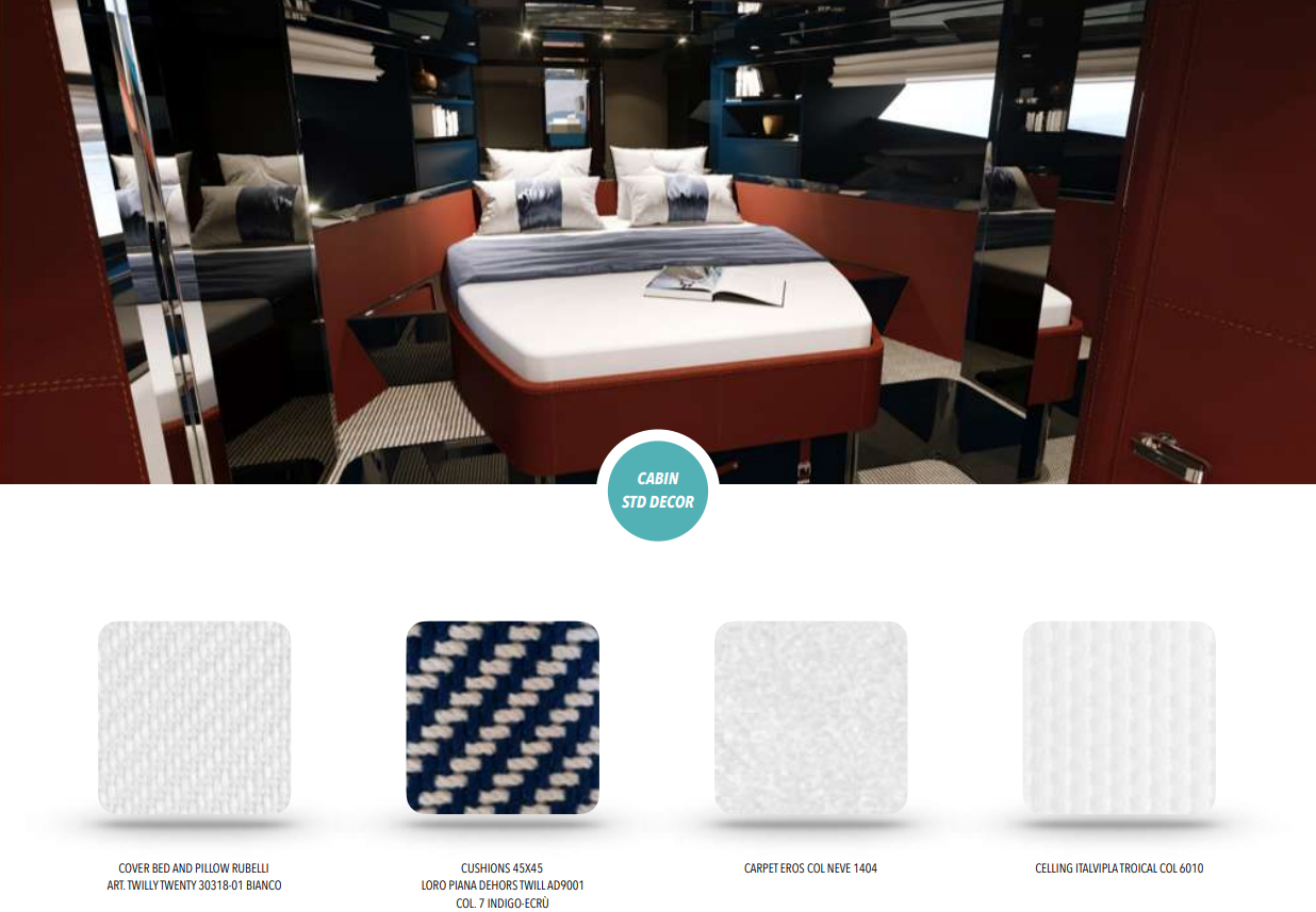 Riva Dolceriva Cabin Upholstery- Yacht for Sale Riva Dolceriva Cabin Upholstery- Yacht for Sale
