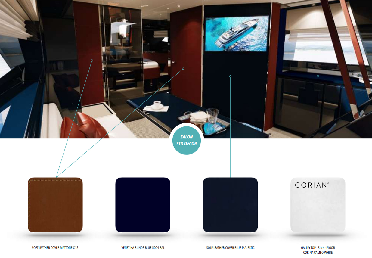 Riva Dolceriva Salon Decor - Yacht for Sale Riva Dolceriva Salon Decor - Yacht for Sale