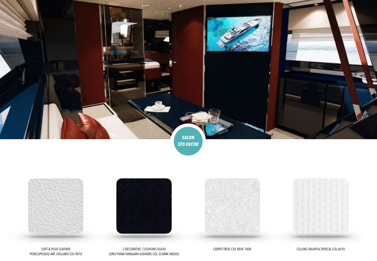 Riva Dolceriva Salon Upholstery - Yacht for Sale Riva Dolceriva Salon Upholstery - Yacht for Sale