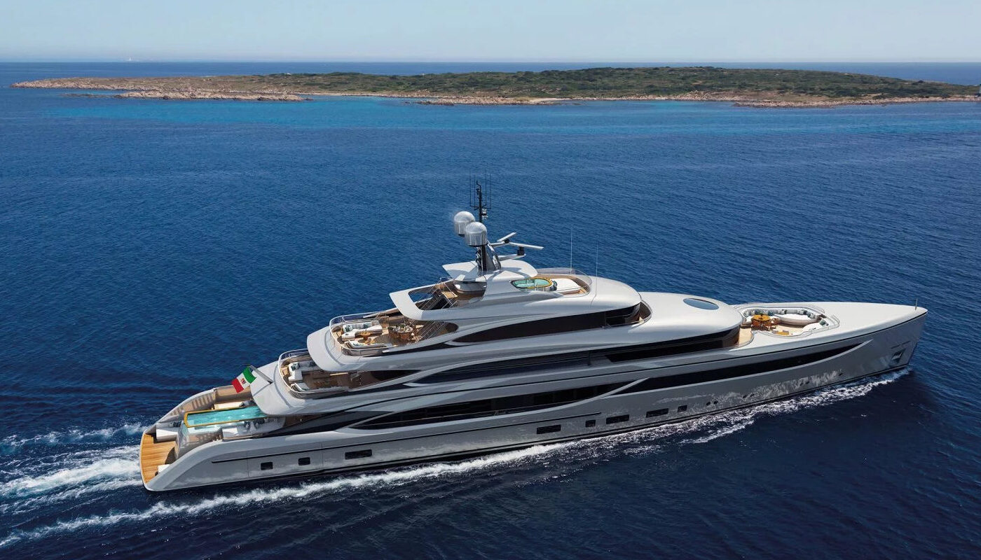 Benetti Yachts for Sale Drone shot with Allied Marine