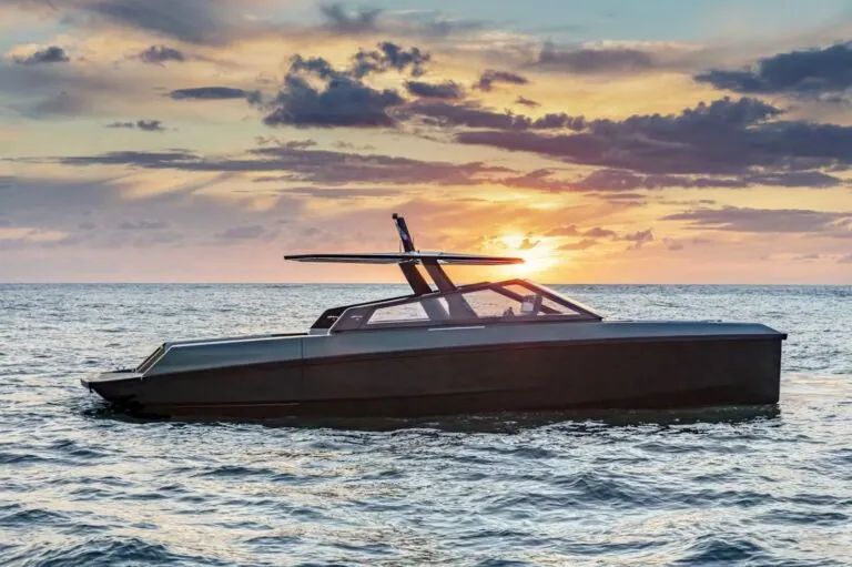 Wally Yachts wallytender43 on the water sunset