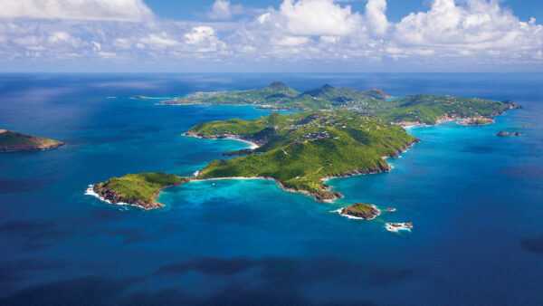 Top 10 unique yacht destination aerial view of St. Barths, French West Indies Top 10 unique yacht destination aerial view of St. Barths, French West Indies