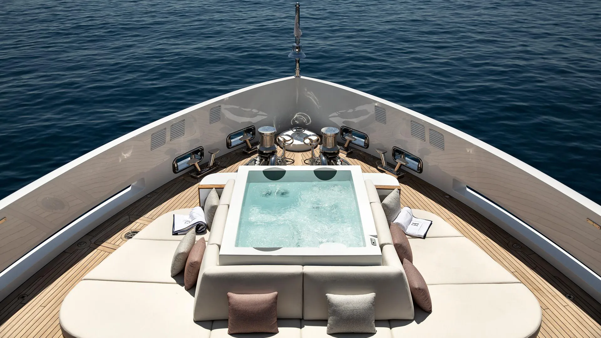 Benetti Yachts for Sale from the bow with Allied Marine